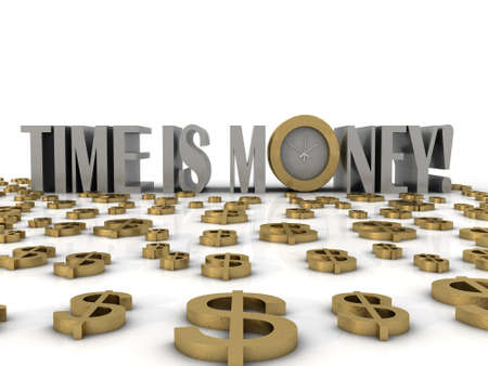 Time is money の写真素材