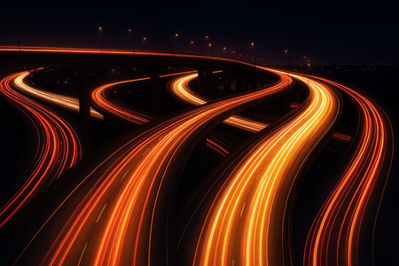 Halloween street with pumpkins and fog, 3d render.の素材