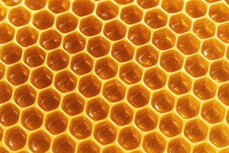 Honeycomb background. Close up of honeycombs in a cellの素材