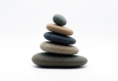 Top view of cutting board with fresh vegetables and knife on white backgroundの素材