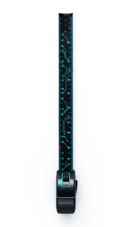 Measuring tape isolated on white background. 3d renderの素材