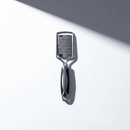 Kitchen grater on white background with shadow. 3d renderingの素材