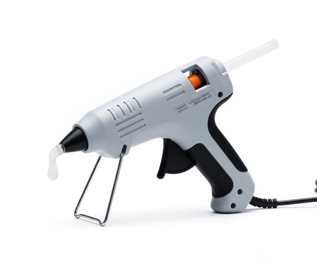Electric drill isolated on a white background. 3d render image.の素材