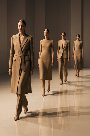 Models walk the runway during the Chanel show as part of the Paris Fashion Week Womenswear Spring/Summer 2016 in Paris, France.の素材