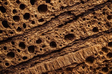 Old wood texture with holes. Abstract background and texture for design.の素材