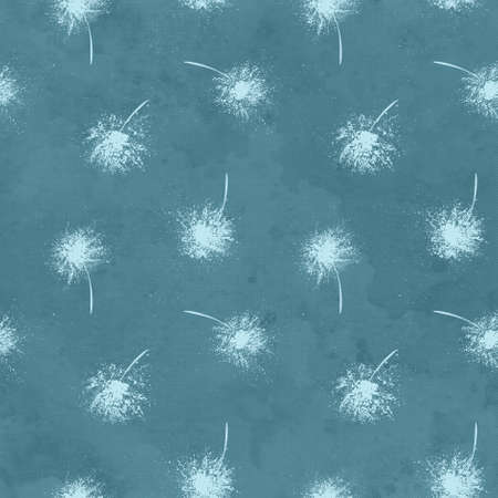 Seamless Flying fragile dandelion pattern seamlessの写真素材