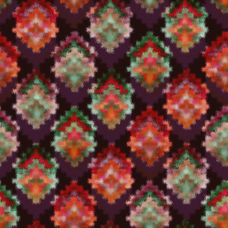 Seamless Digital Multicolour African rug Pattern