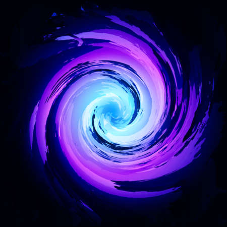 Blue oil paint stains. Blob watercolor painted. Dark blue and purple art brush. swirl texture. Abstract-paintings. Oil colorful  paint.のイラスト素材