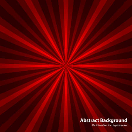 Abstract starburst red background. Cool background for holiday. Radial motion lines in perspective. Abstract background in vectorのイラスト素材