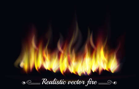 Abstract fire on horizontal positionのイラスト素材