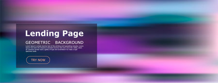 Abstract background with colorful geometric cells in blue and red colors. Vector landing page wallpaper. Minimal geometric background.のイラスト素材