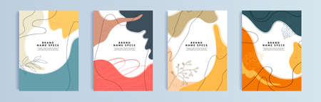 Abstract trendy universal artistic background template . Good for cover, invitation, banner, placard, brochure, poster, card, flyer and other.のイラスト素材