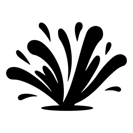 Water splash icon. Simple illustration of water splash vector icon for webのイラスト素材