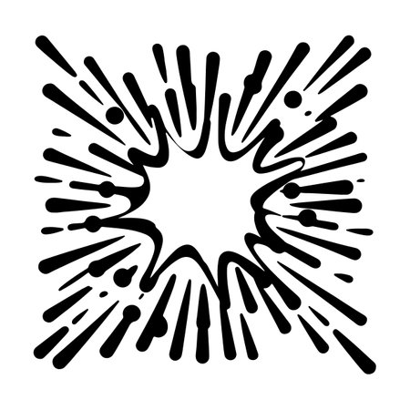 Black and white paint splashes on a white background. Vector illustrationのイラスト素材