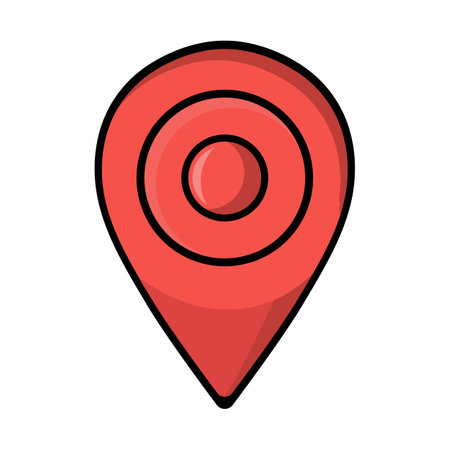 Map pointer icon. Location pin symbol. Flat vector illustration isolated on white background.のイラスト素材