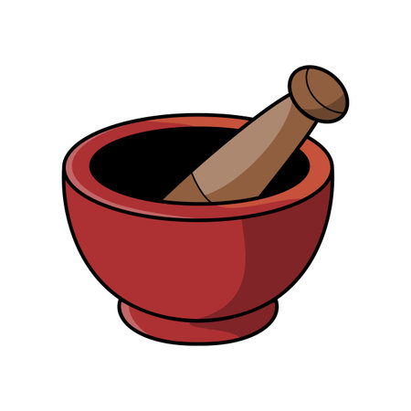 mortar and pestle icon image vector illustration design  single colorのイラスト素材