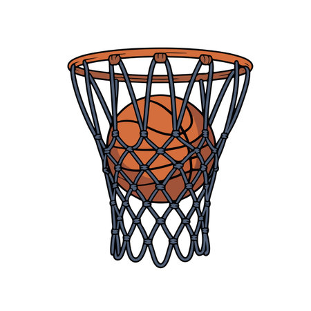 basketball sport game ball net vector illustration graphic design vector illustration graphic designのイラスト素材