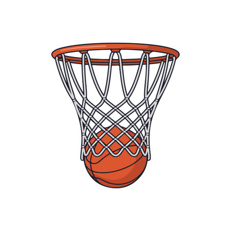basketball hoop icon over white background. sport concept. colorful design. vector illustrationのイラスト素材