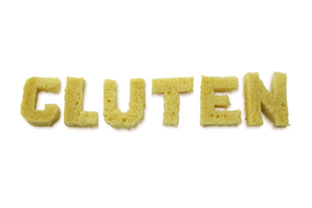 Gluten word by breadの写真素材