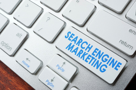Abbreviation SEM search engine marketing on a keyboard.の写真素材