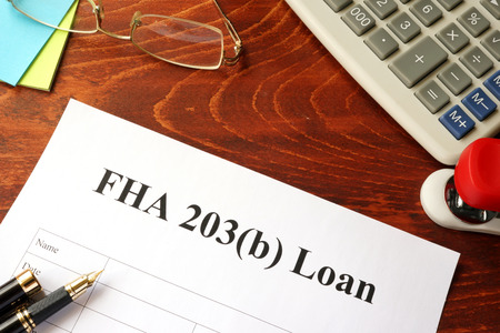FHA 203b loan policy in an office.の写真素材