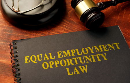 Book with title Equal Employment Opportunity law.の写真素材