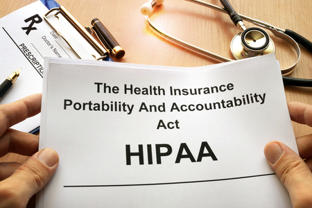 HIPAA.  The Health Insurance Portability and Accountability Act of 1996.の写真素材