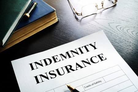 Indemnity insurance policy in an office.の写真素材