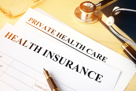 Health insurance policy for private health care.の写真素材