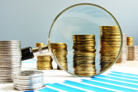 Increase profit. Checking finances. Financial audit concept.の写真素材