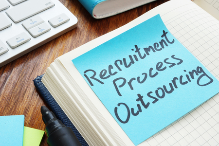 Recruitment process outsourcing RPO written on a piece of paper.の写真素材