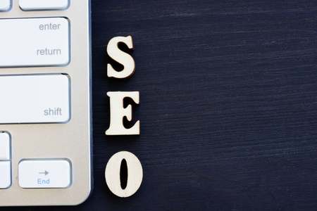 Abbreviation SEO with keyboard and free space.の写真素材