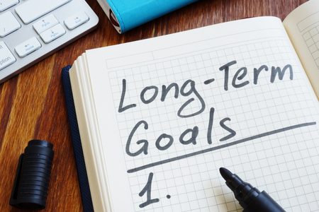 List of Long term goals in the note.の写真素材