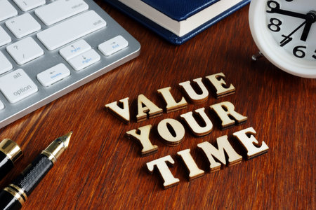 Value your time from wooden letters.