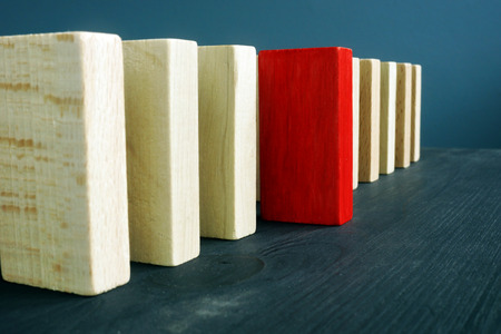 Stand out from the crowd and individuality concept.の写真素材