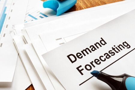 Demand forecasting report with charts and graphs.の写真素材