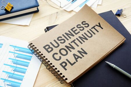 BCP Business continuity plan is on the table.の写真素材