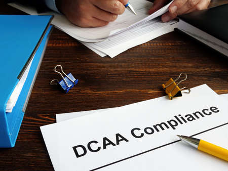 Defense Contract Audit Agency DCAA compliance and a working man.の写真素材