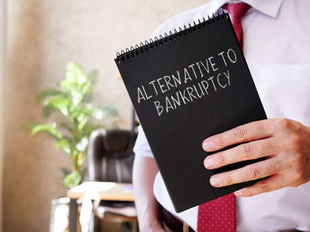 Alternative to bankruptcy is in the hands of a financial manager.の写真素材