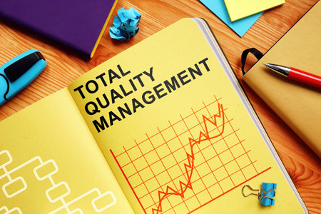 Total Quality Management TQM data with charts in the report.の写真素材