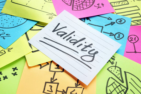 Validity word on the piece of paper and many business graphs.の写真素材