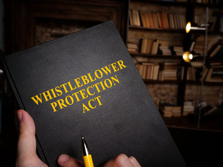 Whistleblower protection act book at the library.