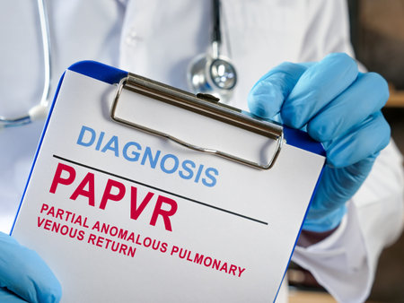 Doctor shows diagnosis PAPVR Partial anomalous pulmonary venous return.