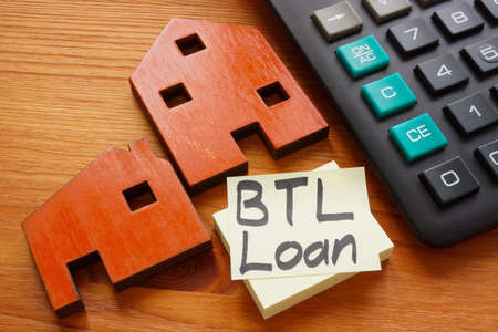 Models of home and BTL loan sign or buy to let.の写真素材