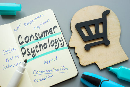 Consumer psychology notes and a shopping cart.