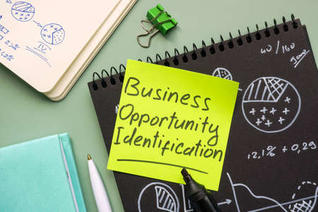 Sticker with the inscription business opportunity identification.の写真素材