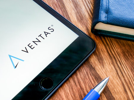 KYIV, UKRAINE - July 06, 2022. Ventas Inc logo is a real estate investment trust.のeditorial素材