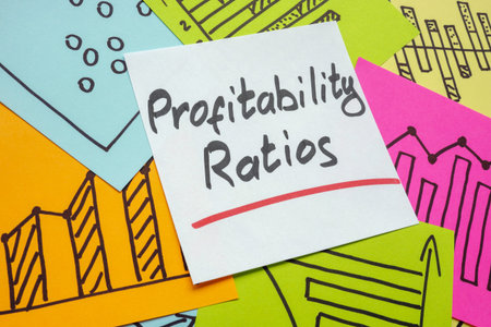 Memo sticks with charts about profitability rates.