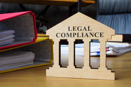 Sign with the phrase legal compliance.の写真素材