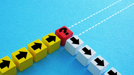 Obstacle changes direction. Adaptability and overcoming challenges.